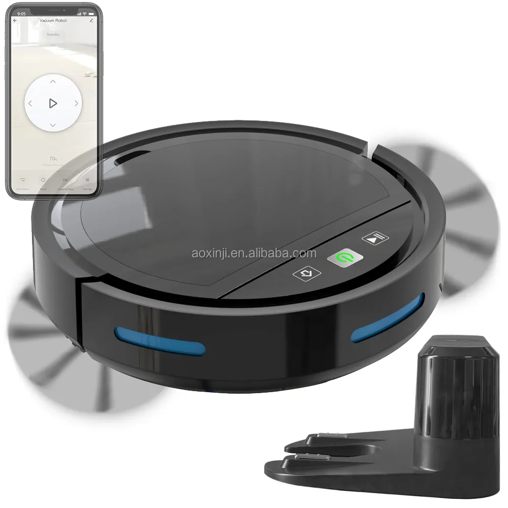 Smart Life Tuya Smart App Remote Control Robot Vacuum Cleaner WiFi Floor Cleaning Robot Work with Google App   Amazon Alexa