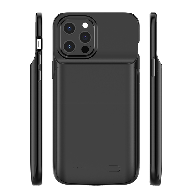 Портативный зарядный чехол 4800 мАч для Apple iPhone 12, 5,4 дюйма, чехол с удлиненным аккумулятором для iphone 12 pro max, черный