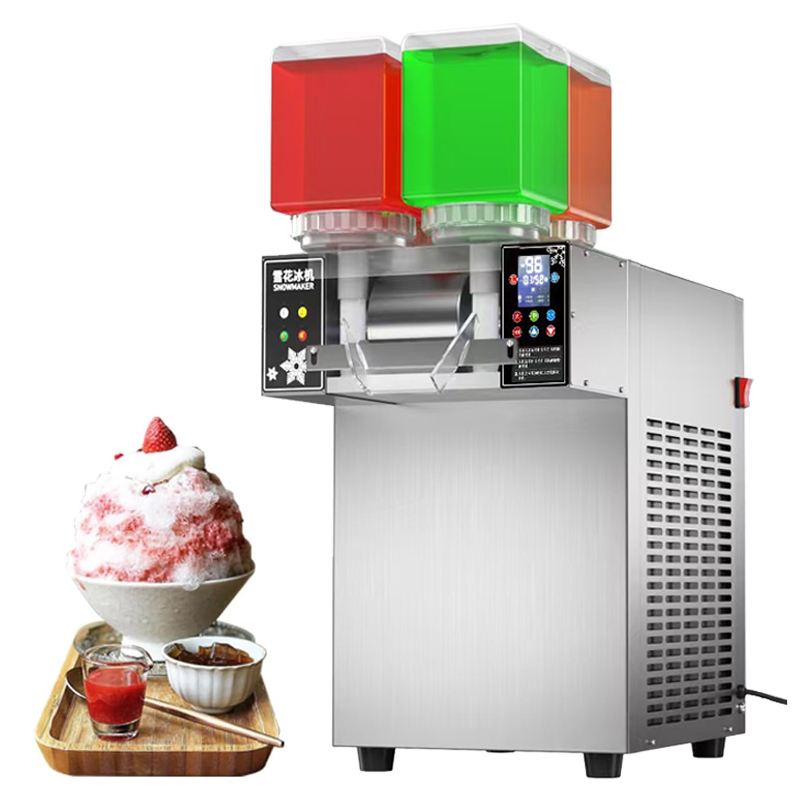 Deyotec 3 Seconds Output Snow Ice Machine 4 Flavors Ice Block Dessert Snow Ice Snowflake Making Machine Korean Bingsu Machine