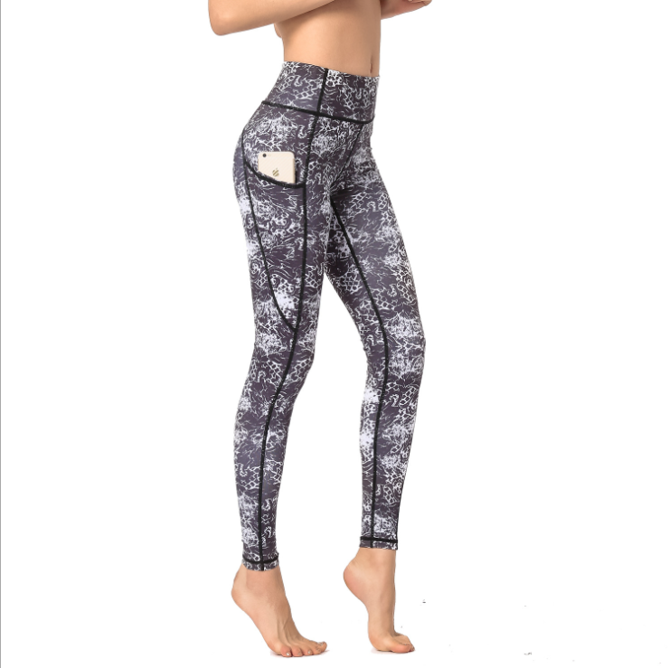 omens Yoga Pants with Pockets High Waist Workout Leggings Running Pants Printed Yoga Leggings Barre Clothes