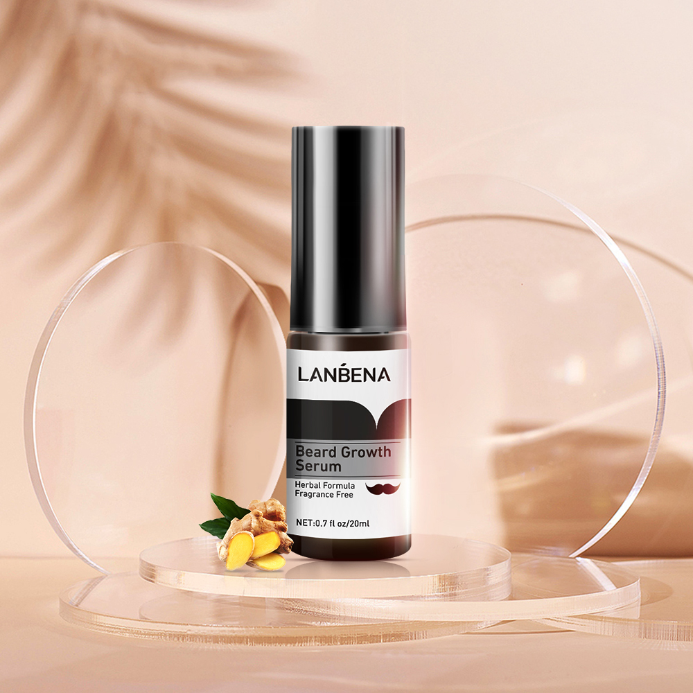 LANBENA травяная формула масло для роста бороды Мужская сыворотка спрей продукты для очаровательной бороды