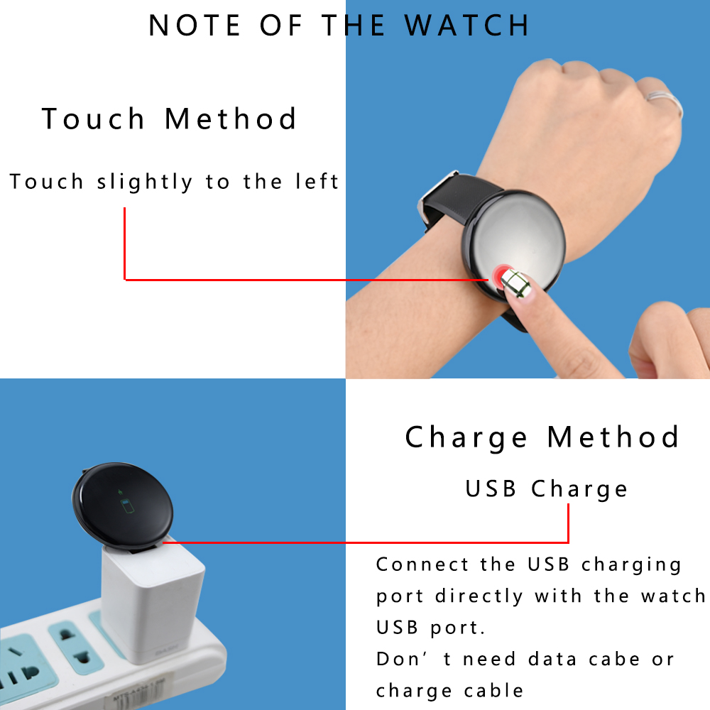 D18 Bluetooth Смарт часы для мужчин женщин приборы для измерения артериального давления умные часы спортивные трекер Шагомер 116 плюс умные часы для Android IOS