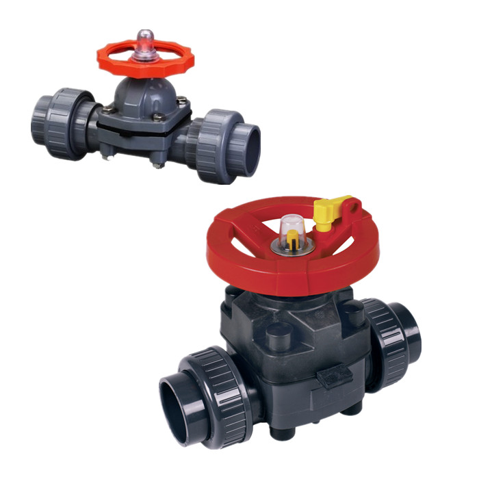 factory price 1/2 to 4in DIN socket upvc plastic union diaphragm valve