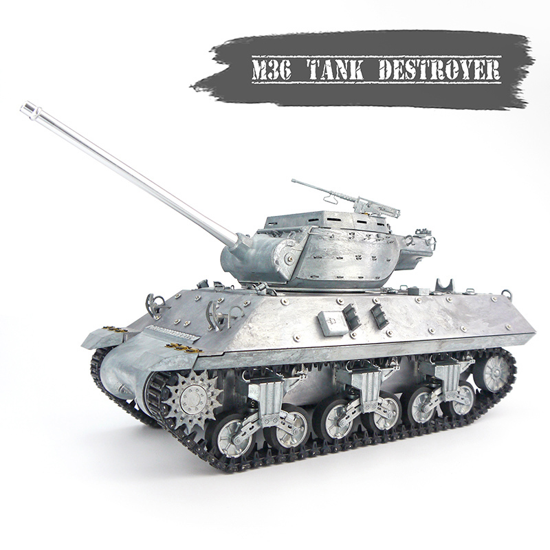 Электрический масштаб 1/16 RC металлический Танк M36 Jackson Tank Destroyer EP RC Инфракрасный Танк для стрельбы с индивидуальной функцией