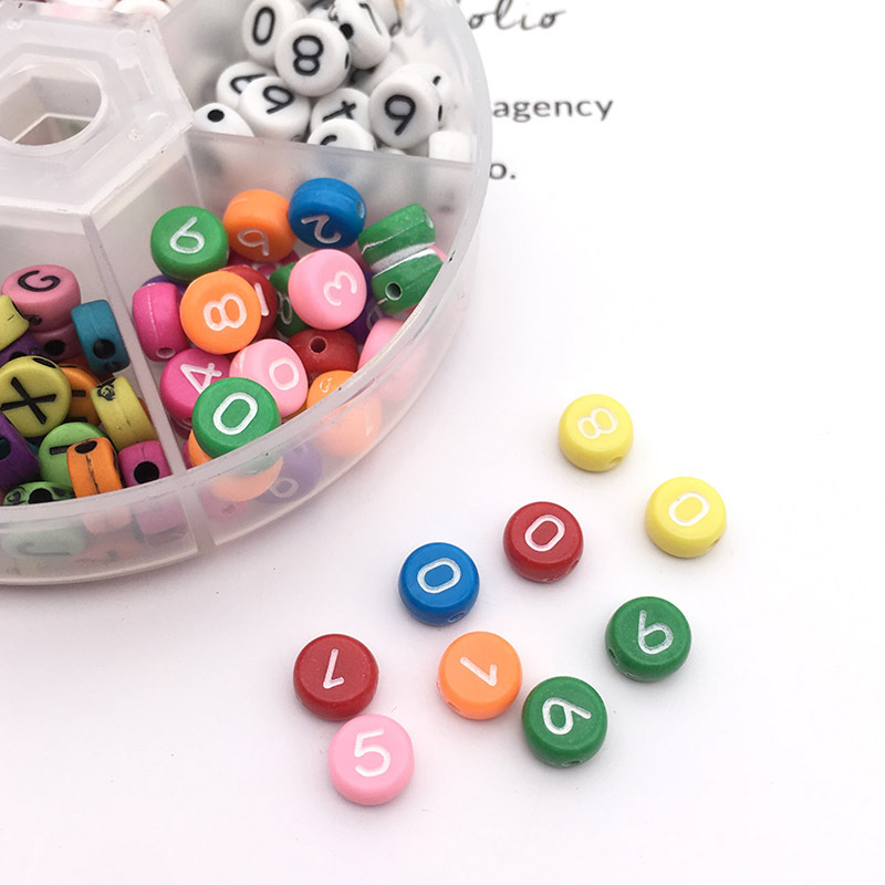 DIY Letter Beads For Jewelry Making Small Cute DIY ornaments Acrylic Beads with Round Box Scrapbook Craft Beads Jewerly DIY