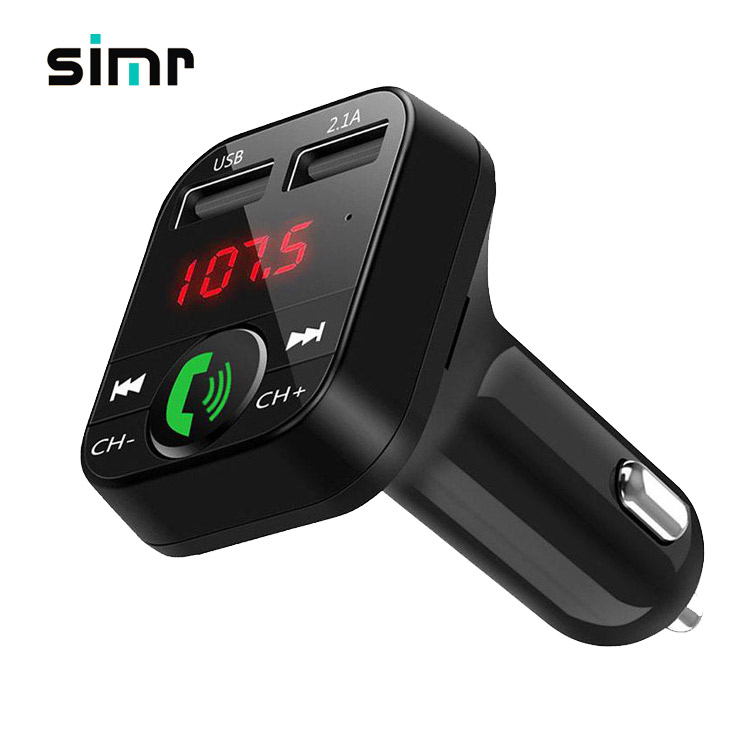 Хит продаж, автомобильное зарядное устройство simr B2 с двумя USB-портами, FM-передатчик, bluetooth, автомобильный mp3-плеер