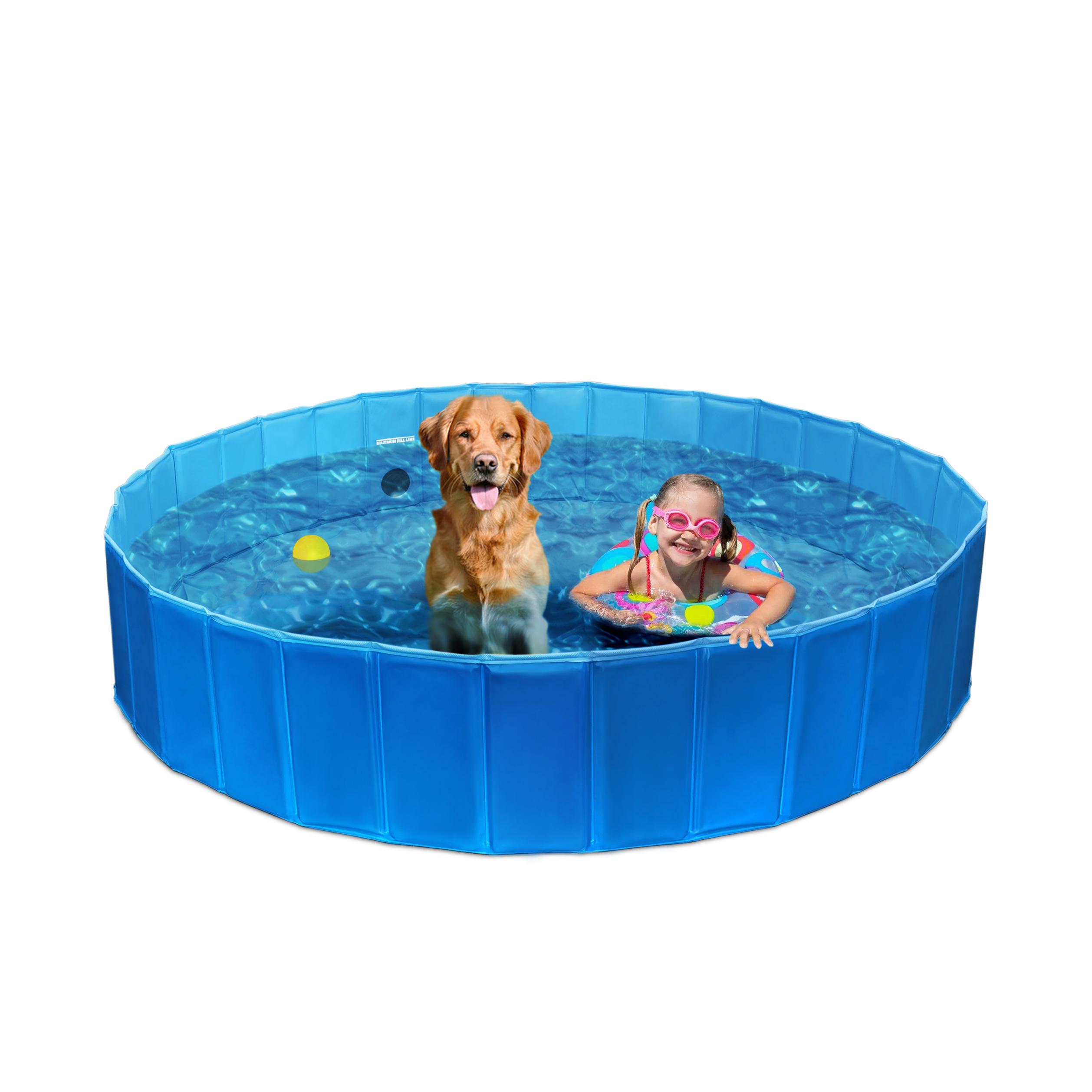 Petprime Foldable Dog Pool Collapsible Dog Pet Swimming Pool Pet Portable Bathing Tub for Kids Pets Dogs Cats