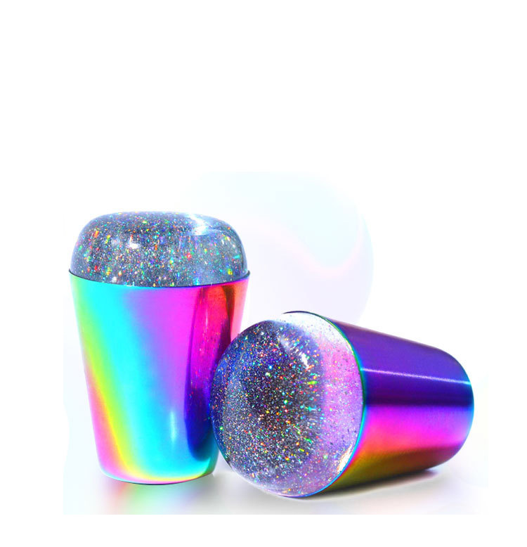 NA0329 красочные лазерные штамповки для ногтей для штамповки пластин Holo Clear Jelly Silicone Stamper Head принтер для дизайна ногтей шаблоны инструмент