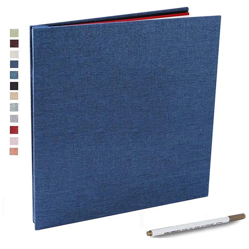 Custom Large Capacity Linen Photo Album with Self Adhesive Stick Pages