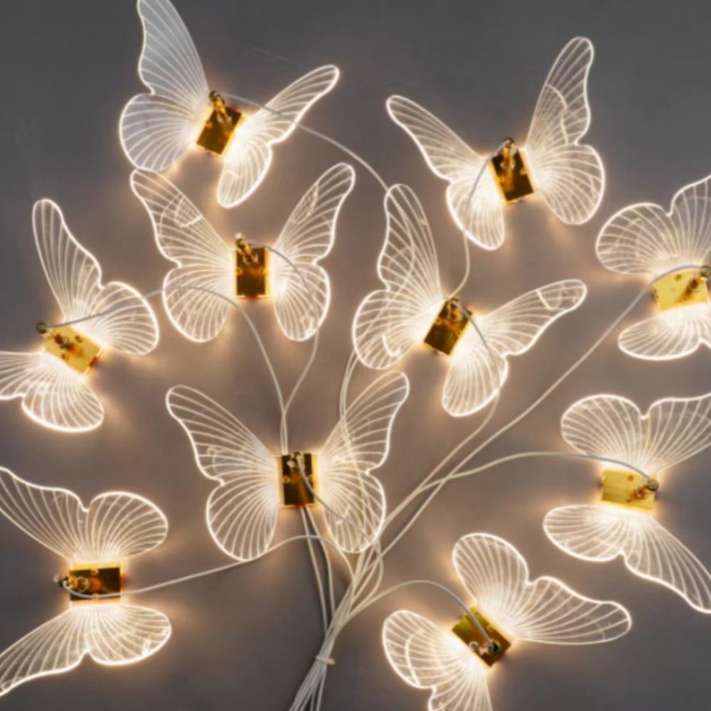 2020 latest LED Transparent butterfly hanging lamp for event Decoration, stage decoration and ceiling decoration