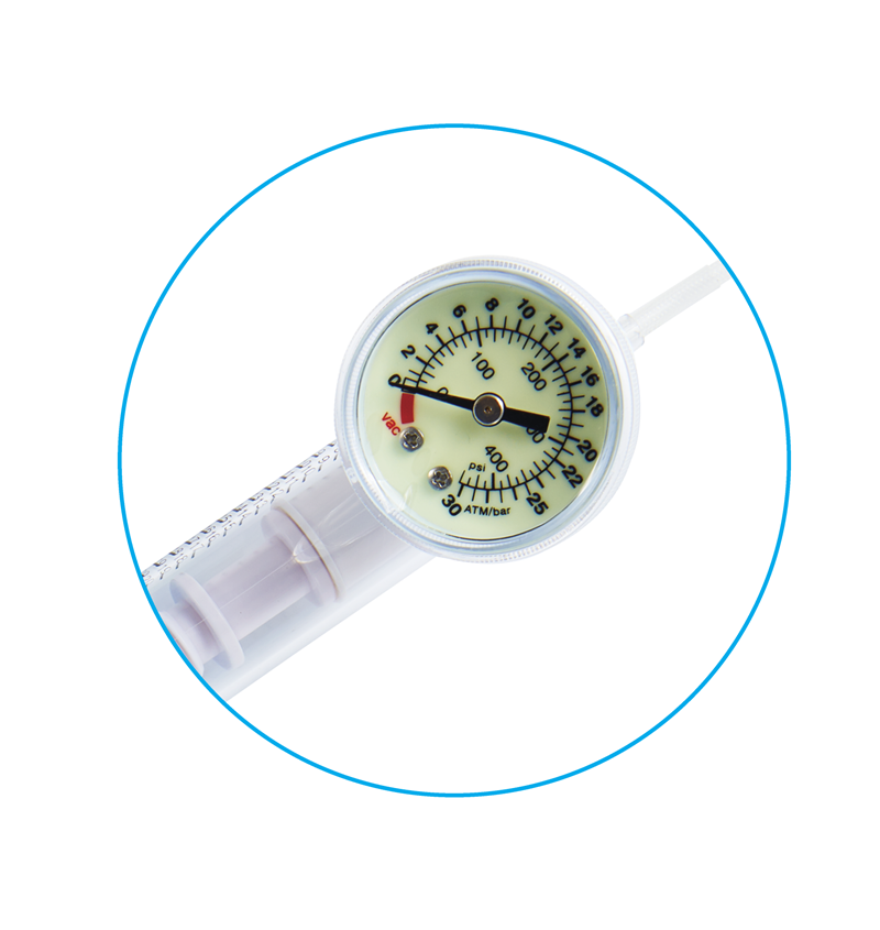 Medical Disposable Y Connector kit 20ml 30 Bar Balloon Inflation Device