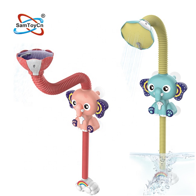 Electric Plastic ABS Bathroom Play Cute Baby Elephant Sprinkler Bath Toy for Kids