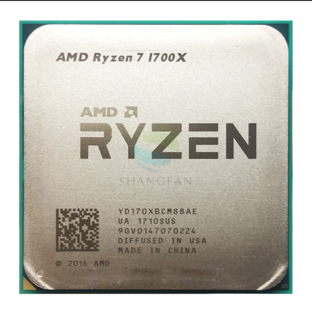 R7 1700X R7 pro 1700X 3,4 ГГц Восьмиядерный процессор Количество ядер процессора YD170XBCM88AE YD17XBBAM88AE гнездо AM4 б/у