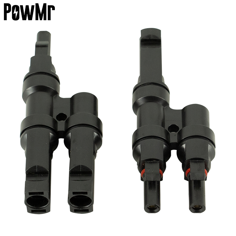 PowMr MCX4 Connector Solar 2 to 1 Male and Female Connector MCX4T-AN2