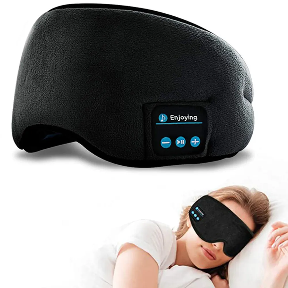 Wireless Blue Tooth 5.0 Earphones Sleeping Eye Mask Music Player Headset Call Music Artifact Breathable Sleep Eye Mask Headphone