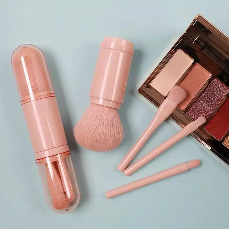 4 In 1 Private Label Cosmetics Tool Buy Makeup Brushes Set  Pink Makeup Brush Set
