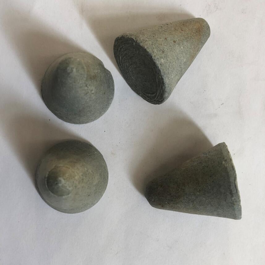 High density cone pyramid elaborate polishing lapping ceramic corundum abrasive media low price