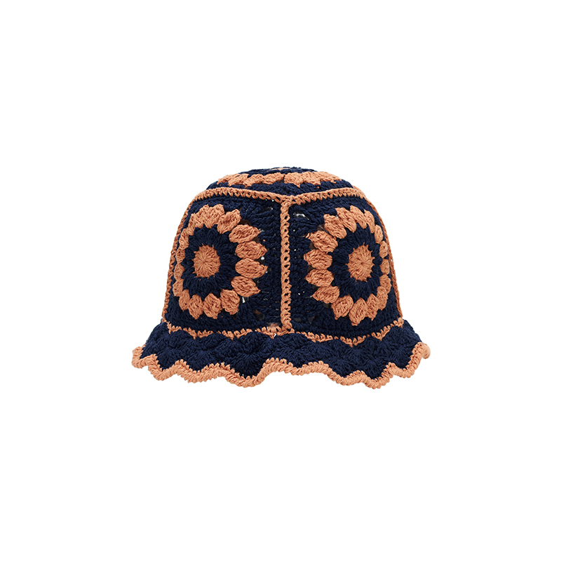 New Panama 2021 fashion brand sun hats sun visor uv protection foldable sun Cap Hollow Crochet Knitting multicolor Bucket hats