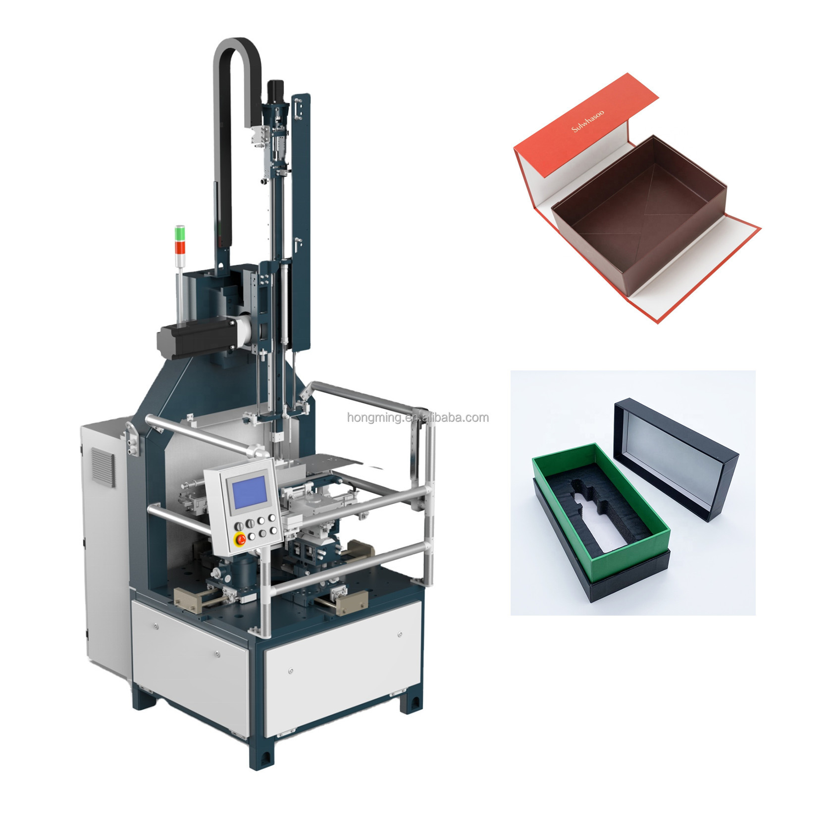 HM-ZD6040 Automatic Cardboard Box Forming Rigid Box Making Machine