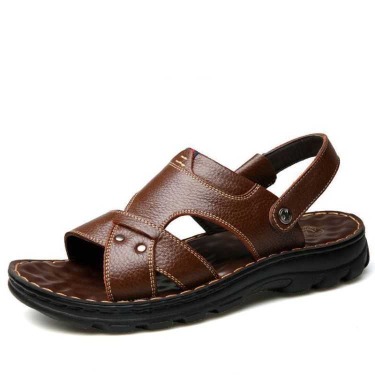 Top Layer Cowhide Beach Classic New Design Leather Quality Summer Men Sandal