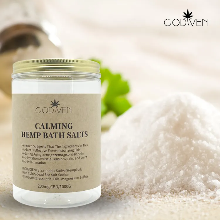 Масляные соли для ванны CBD от поставщика Amazon с органическим ритуалом для ванны и восстановлением мышц OEM ODM, минимальный заказ может быть 30 бутылок, готовый к отправке