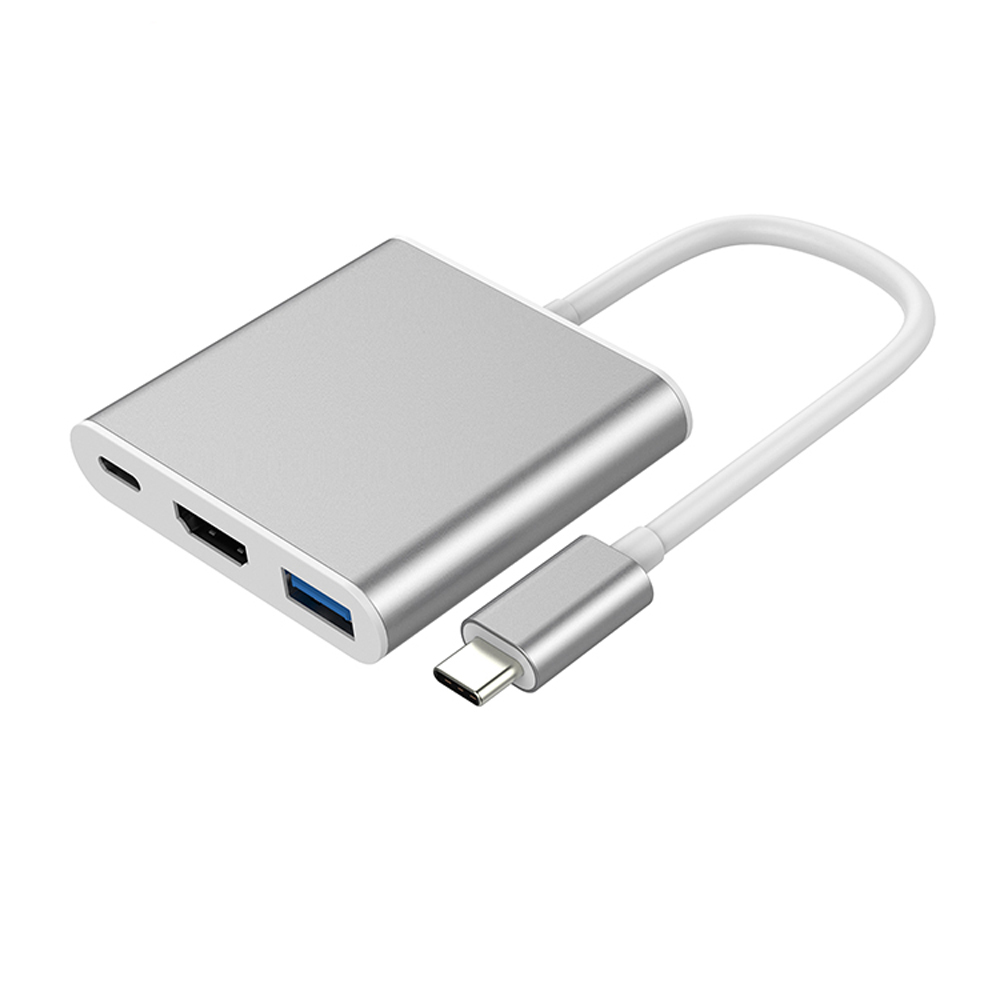 DTECH PD зарядка Передача данных USB 3 порта концентратор USB C к HDMI USB3.0 адаптер