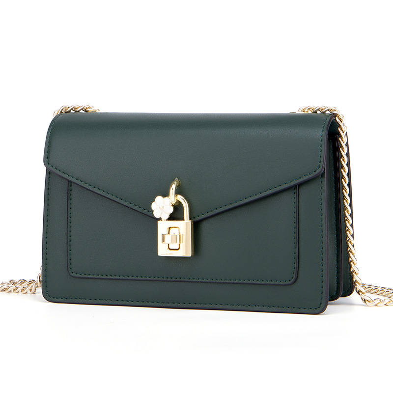 Genuine leather cowhide shoulder bag women fashion chain wild messenger bag personality large-capacity handbag