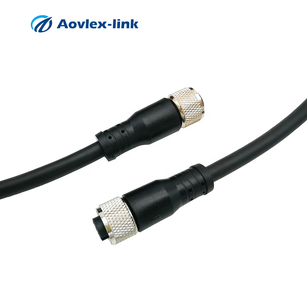 M12 8 pin A code female to female коннектор M12 sensor cable PUR jacket filed BUS cable