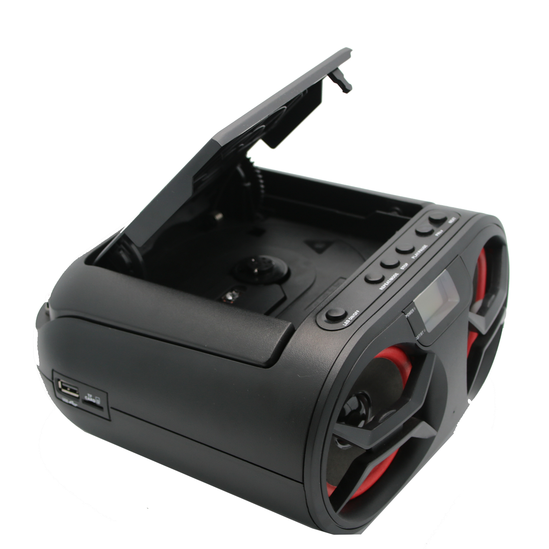 CMiK mk-21 DJ DVD WMA портативный crenk CD CD-R CD-RW boombox с цветным светодиодным освещением Bluetooth usb tf карта AM FM радио mp3-плеер