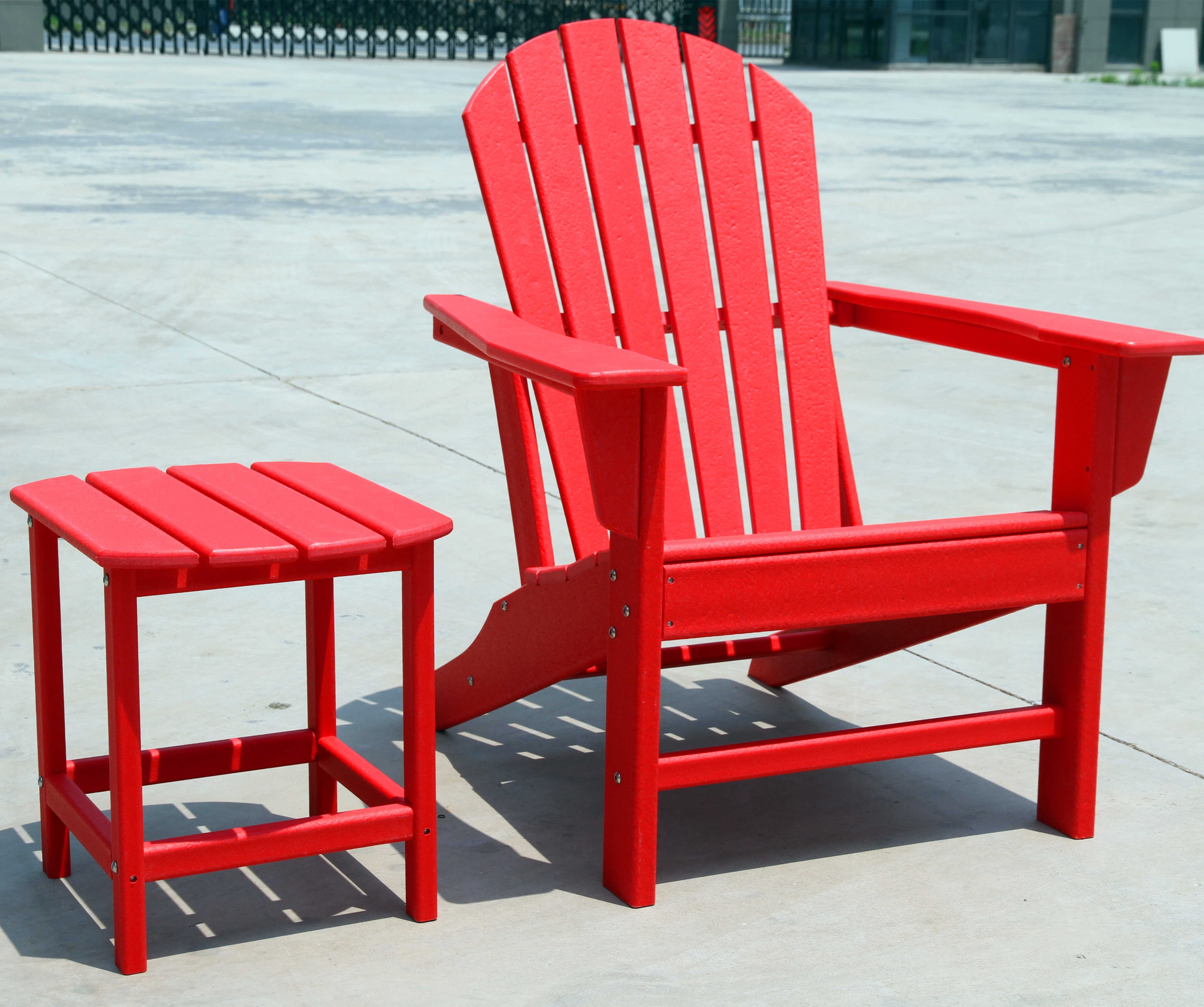 Прочная садовая пластиковая Смола Adirondack, кофейный столик и стулья, необработанная мебель HDPE