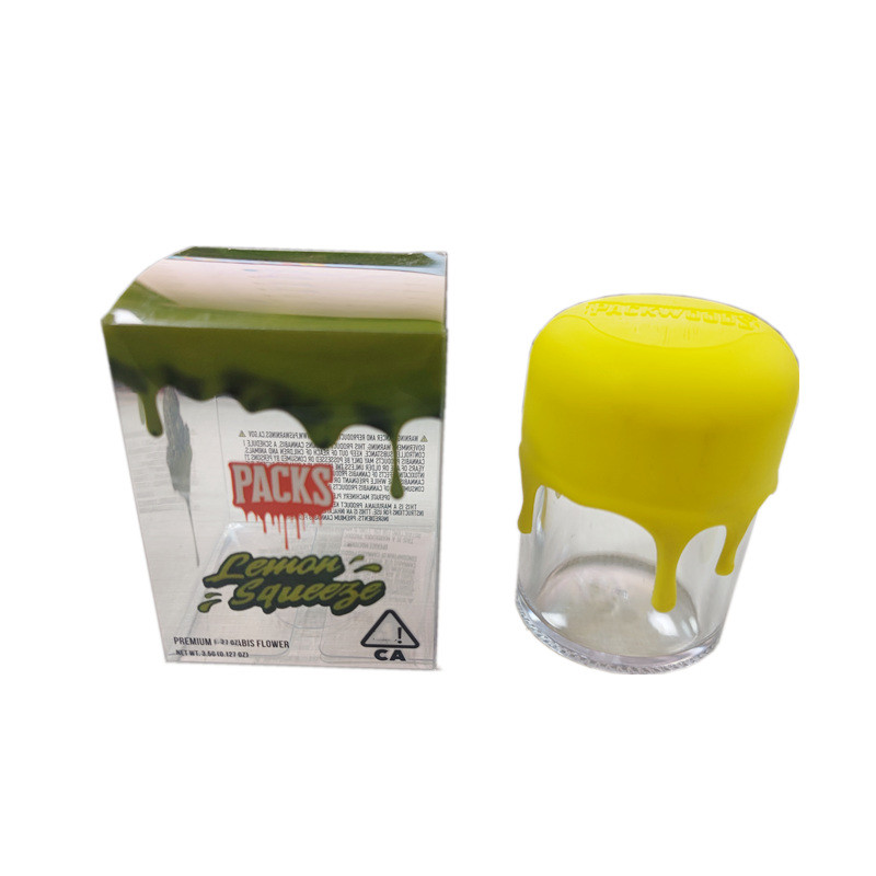 Packwoods Tubes PACKS 1/8ths Container Dry Herb Flower Storage Tube Joints Packaging Childproof Silicone Cap