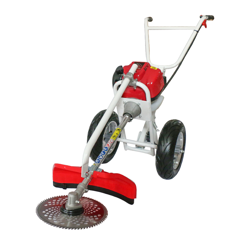 Бензиновый GX35 4 тактный два колеса ручной push кусторез