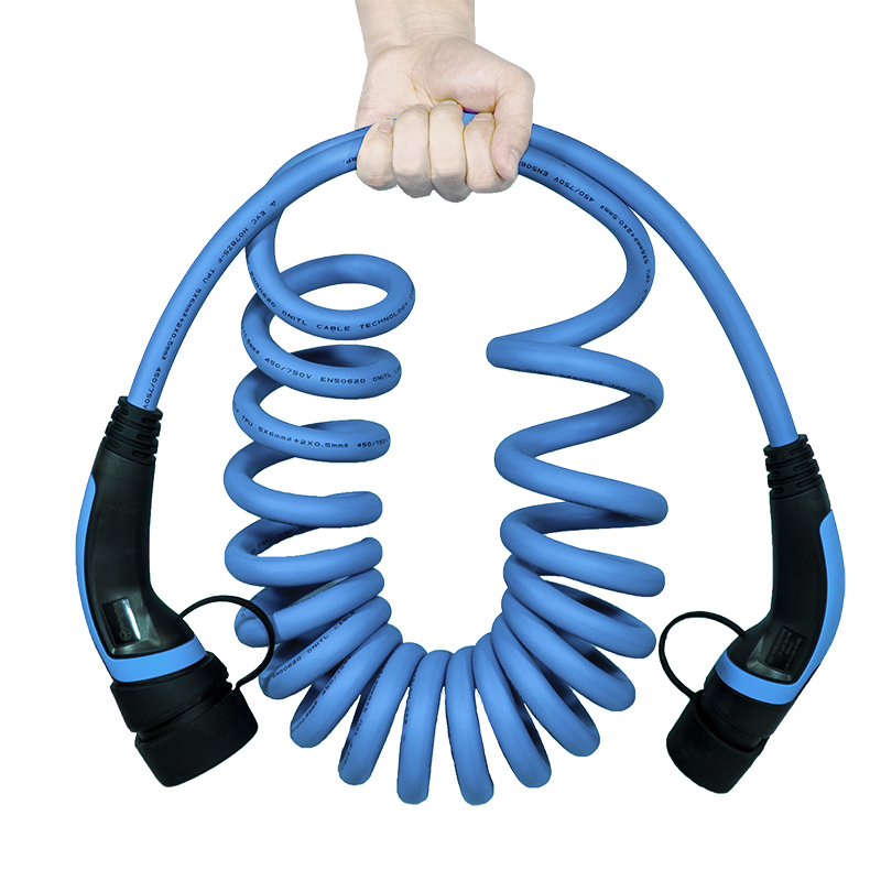 Type 2 to type 2 mode 3 charging cable male to female ev connector