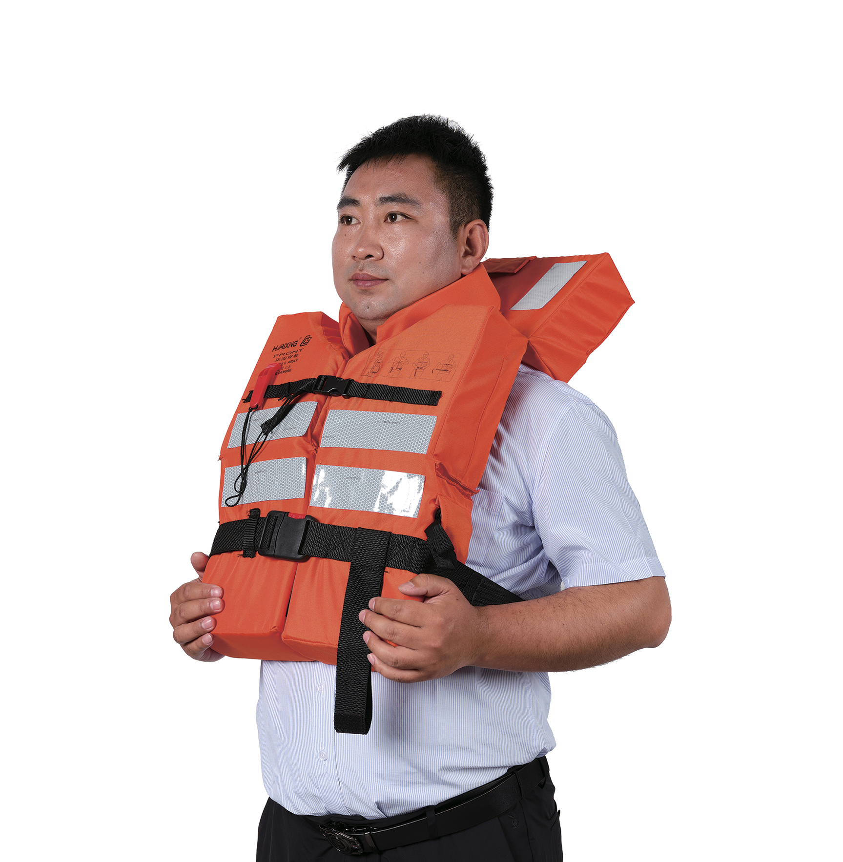 Professional Marine Manufacturer SOLAS More Than 43KG 150N Buoyancy Loss 5% PE Foam CCS HXY-A2 Life Jacket