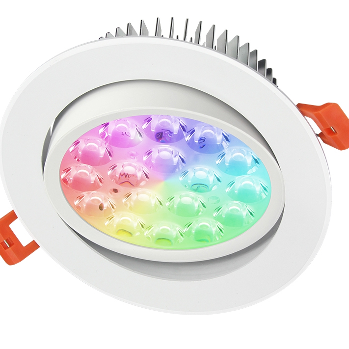 Оптовая продажа, потолочный светильник Futlight 9 Вт RGB RGBWW с Wi-Fi, Встраиваемый светодиодный точечный светильник