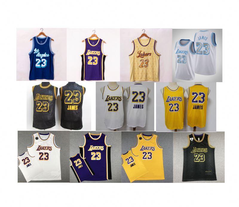 Новые высококачественные баскетбольные Джерси laker на сезон 2021, Джерси James 23 laker