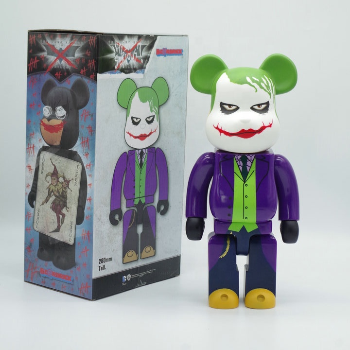 PVC Resin Custom Figure Toy Joker Figure Bearbrick Action Figure Art Bearbrickly Collection Model Decoration