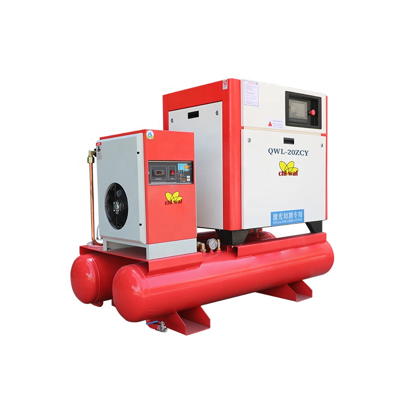 11KW 15HP Горячее предложение портативный промышленный 4 гибридные встраиваемые фонари на 16 бар лущильная машина с волоконным лазером для винтового воздушного компрессора