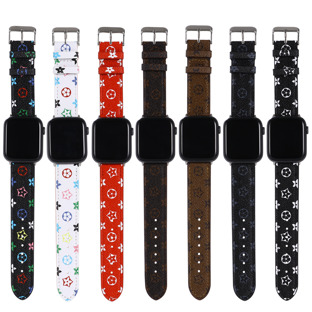 Роскошный кожаный материал ремешки для часов для Apple Watch серии iPhone 7 6 5 4, версия 1, 2, 3, ремешок для наручных часов Apple Watch полосы