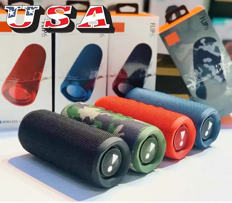 2023 New Flip6 Speakers Outdoor Sports Waterproof Portable Subwoofer Bass Wireless BT 5.0 Speaker with TF USB FM AUX Flip 6