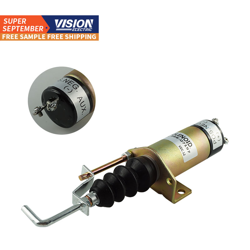 12v пуш-ап электромагнитный 366-07197 36607198 экскаватор запчасти дизельного двигателя 12v 24V генератор Соленоидный клапан 36607197