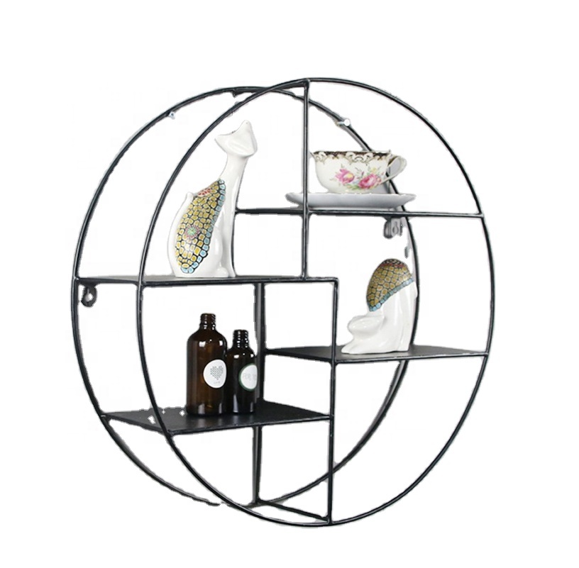 Fashion simple floating partition interior wall decoration four-layer metal floating partition