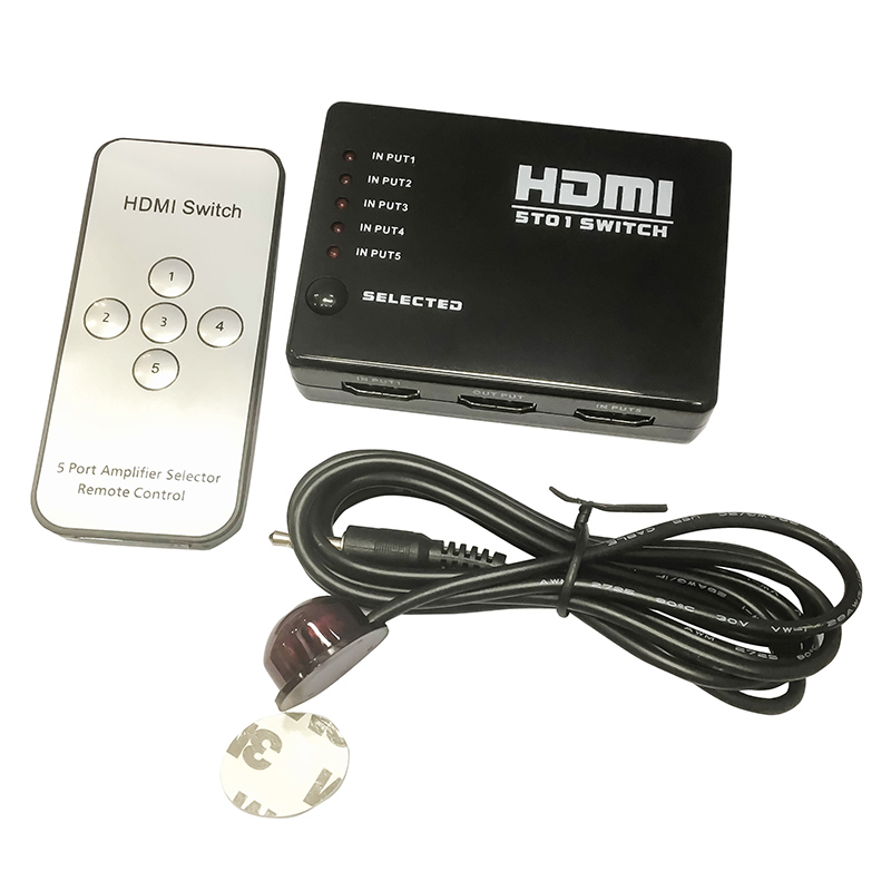 HDMI переключатель с пультом дистанционного управления 5 в 1 из 5-порт HDMI селектор поддерживает 1080P 3D HDMI1.4 для HDTV PS4 игровых консолей ПК и многое другое