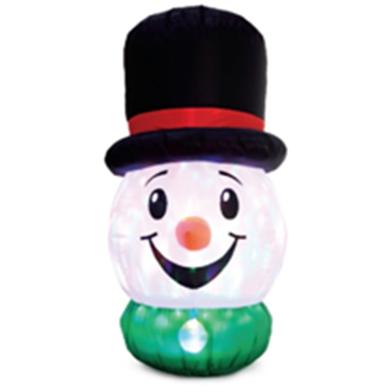 Wholesale Holiday Christmas Decoration inflatables 3.5ft/1m Inflatable Snowman inside disco light show