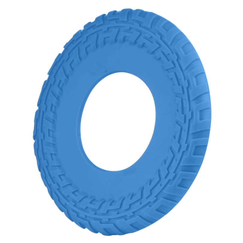 Rubber Tire Flyer Dog Toy Floats in Water, Great for Beach and Pool