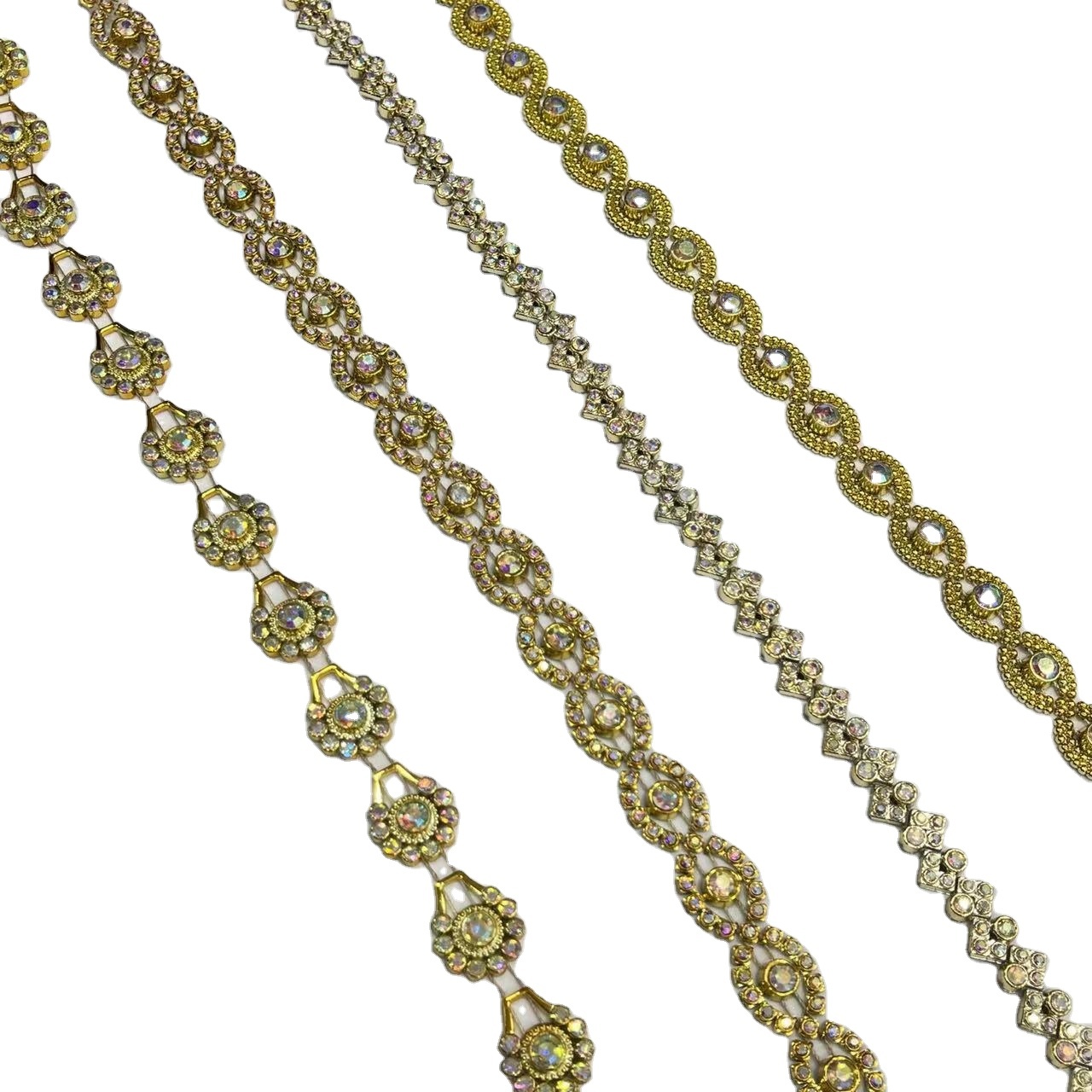 ZSY home textile clothing accessories sewing beaded fabric trims upholstery gold silver plated doll dress costume chain lace