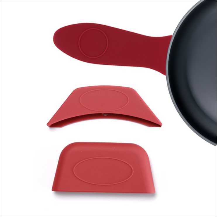 Three - piece silicone pan handle cover anti-hot and non-slip hot handle holder