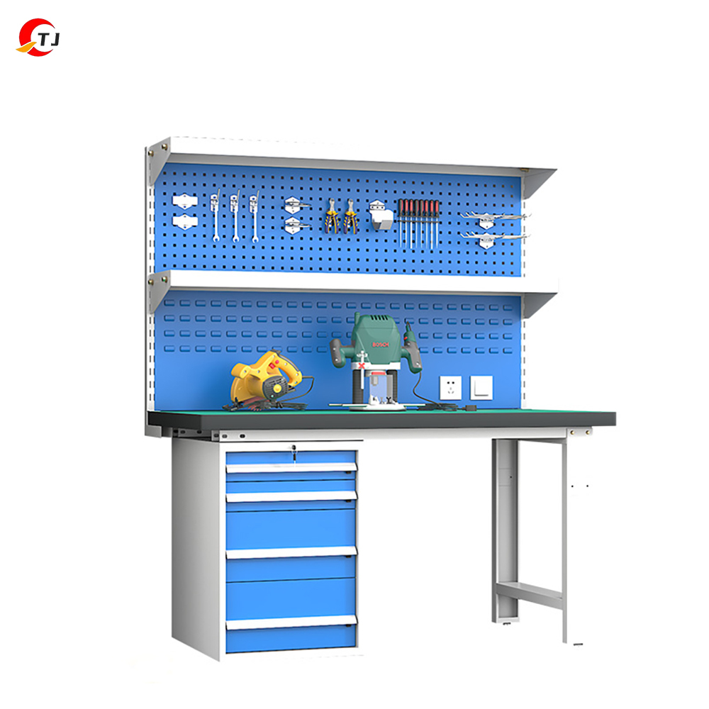 Industrial metal work bench/table lab furniture technician workbench with kits for tools