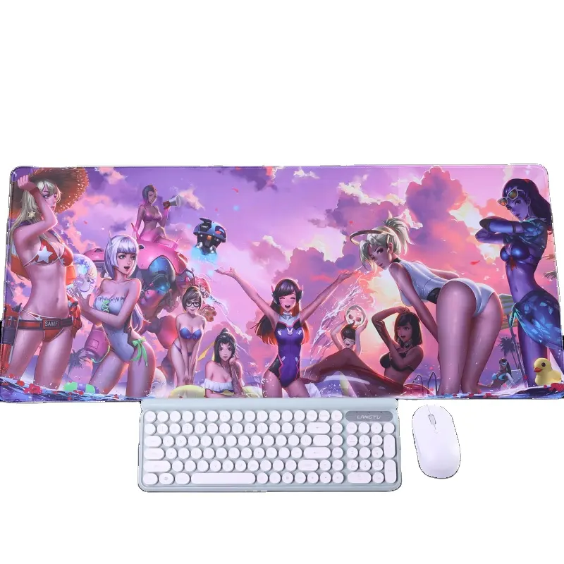 Hot Sale Eco-Friendly Natural Rubber Gaming Mouse Pads Custom Cartoon Character Heat Transfer Printing Logo Keyboard Mouse Pads