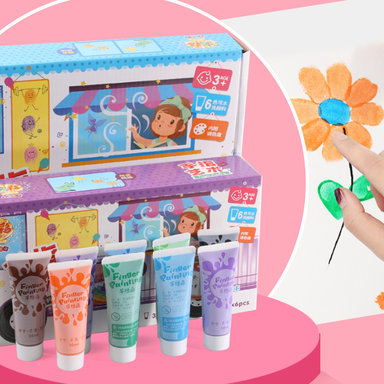 Wholesale Diy High Quality Children Finger Paint Acrylic Color Set